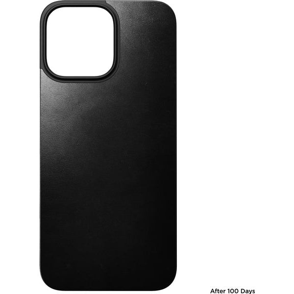 Nomad Back Cover Magnetic Leather iPhone 16 Pro Max Schwarz