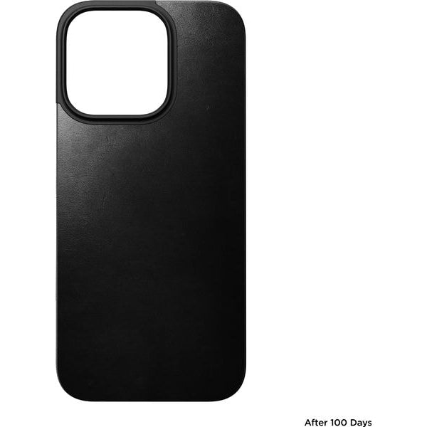Nomad Back Cover Magnetic Leather iPhone 16 Pro Schwarz