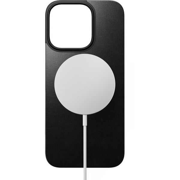 Nomad Back Cover Magnetic Leather iPhone 16 Pro Schwarz