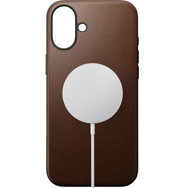 Nomad Back Cover Modern Leather iPhone 16 Plus Braun
