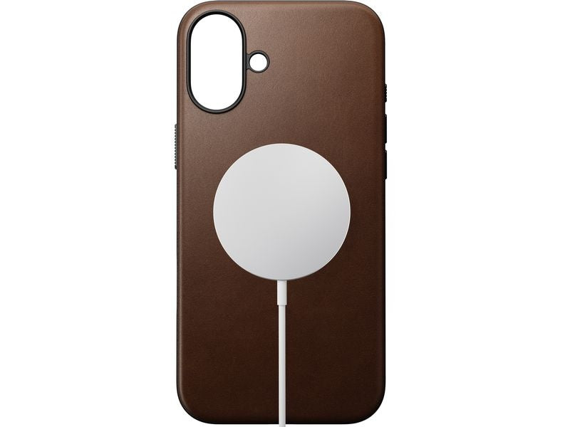 Nomad Back Cover Modern Leather iPhone 16 Plus Braun