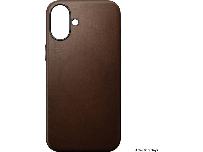 Nomad Back Cover Modern Leather iPhone 16 Plus Braun