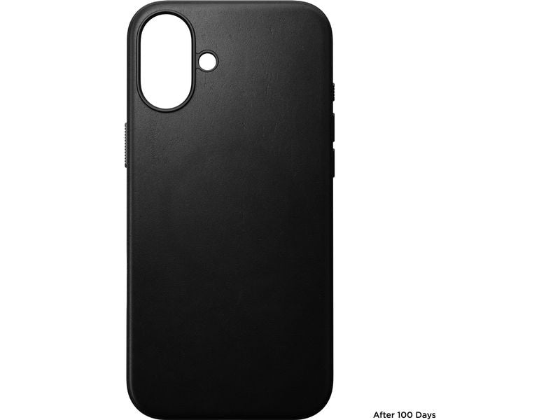 Nomad Back Cover Modern Leather iPhone 16 Plus Schwarz