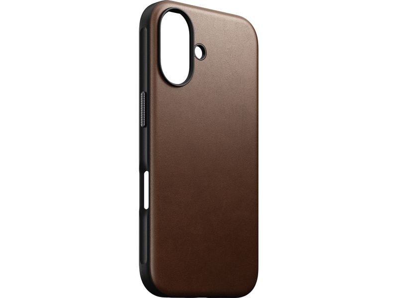 Nomad Back Cover Modern Leather iPhone 16 Braun