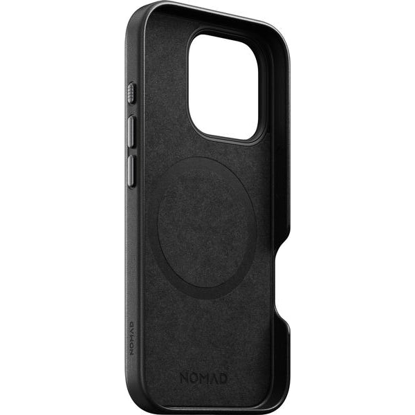 Nomad Back Cover Traditional Leather iPhone 16 Pro Schwarz