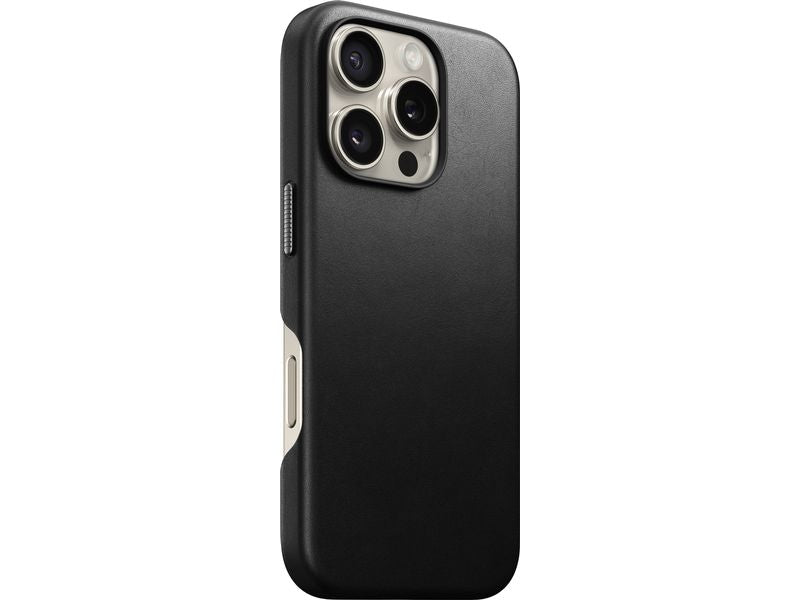 Nomad Back Cover Traditional Leather iPhone 16 Pro Schwarz