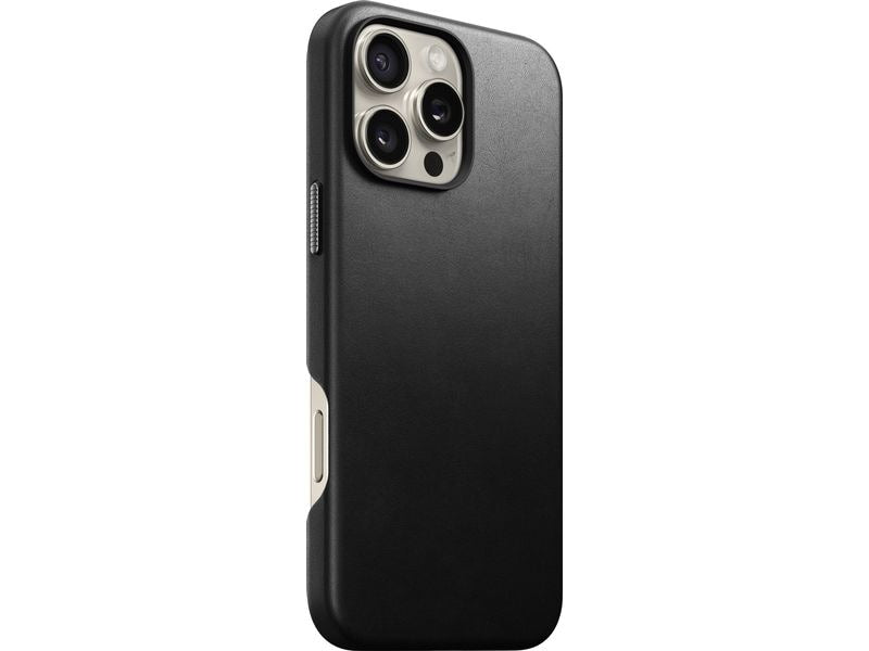 Nomad Back Cover Traditional Leather iPhone 16 Pro Max Schwarz