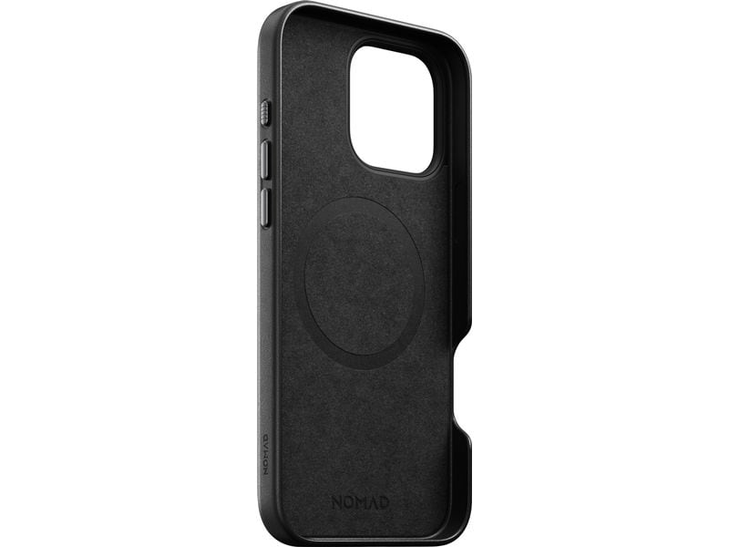 Nomad Back Cover Traditional Leather iPhone 16 Pro Max Schwarz