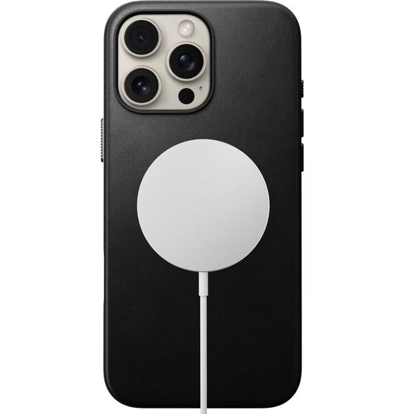 Nomad Back Cover Traditional Leather iPhone 16 Pro Max Schwarz