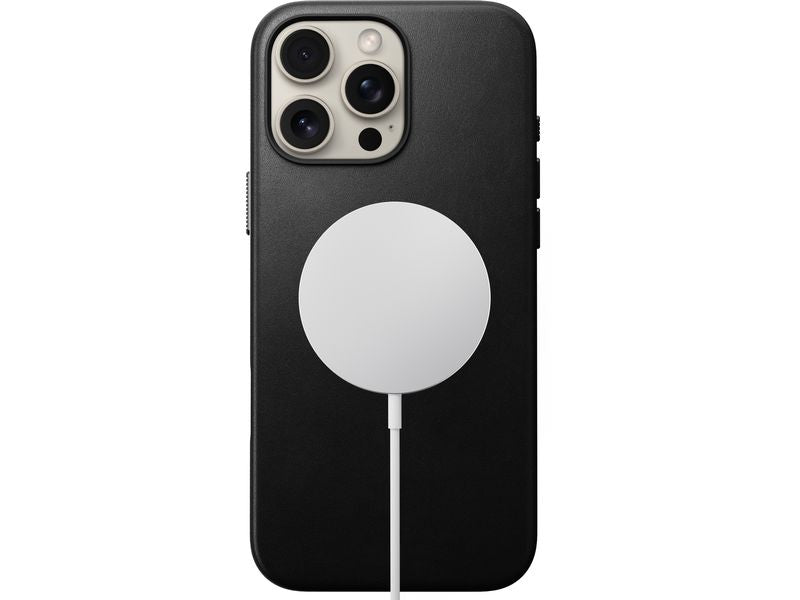 Nomad Back Cover Traditional Leather iPhone 16 Pro Max Schwarz
