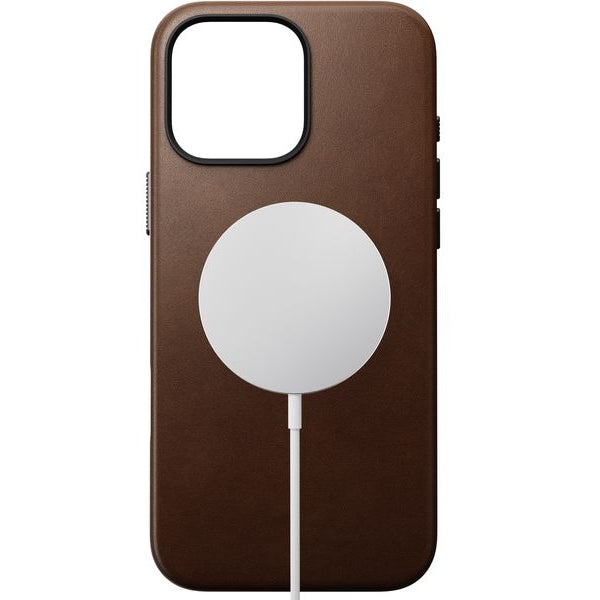 Nomad Back Cover Traditional Leather iPhone 16 Pro Max Rostbraun