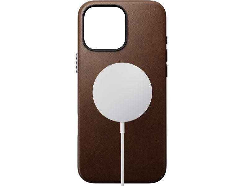 Nomad Back Cover Traditional Leather iPhone 16 Pro Max Rostbraun