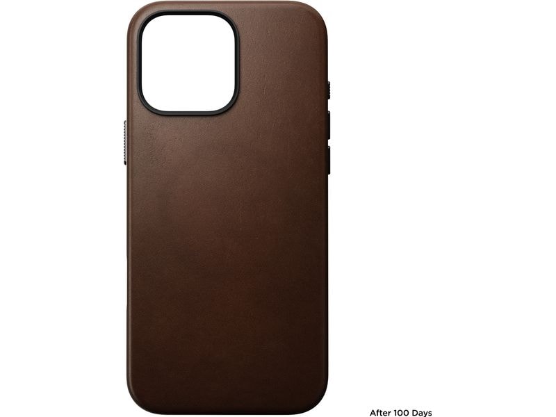 Nomad Back Cover Traditional Leather iPhone 16 Pro Max Rostbraun