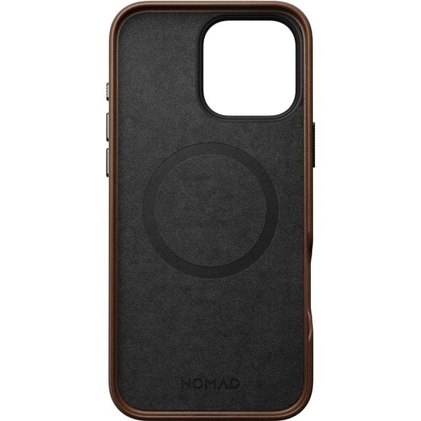 Nomad Back Cover Traditional Leather iPhone 16 Pro Max Rostbraun