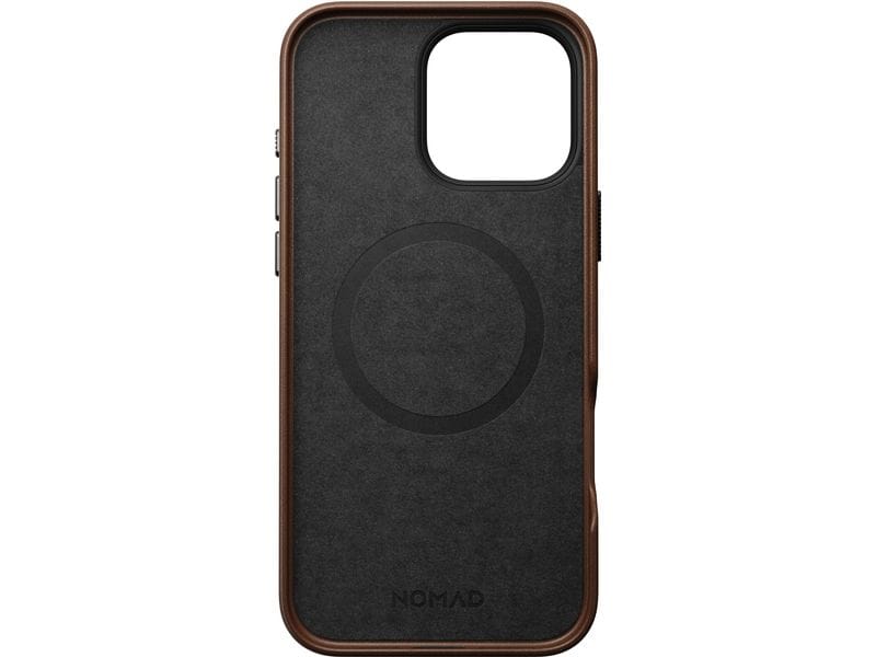 Nomad Back Cover Traditional Leather iPhone 16 Pro Max Rostbraun