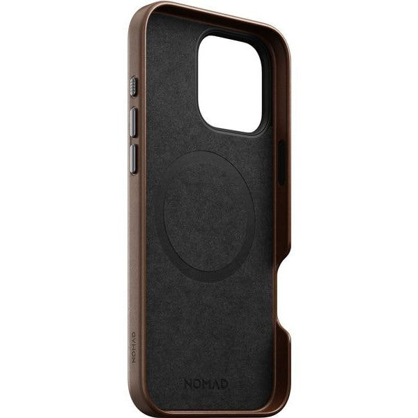 Nomad Back Cover Traditional Leather iPhone 16 Pro Max Rostbraun