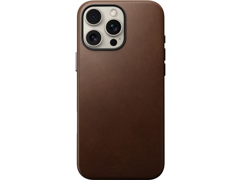 Nomad Back Cover Traditional Leather iPhone 16 Pro Max Rostbraun