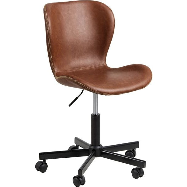 AC Design Bürostuhl Batilda, mit Polsterrücken, Cognac