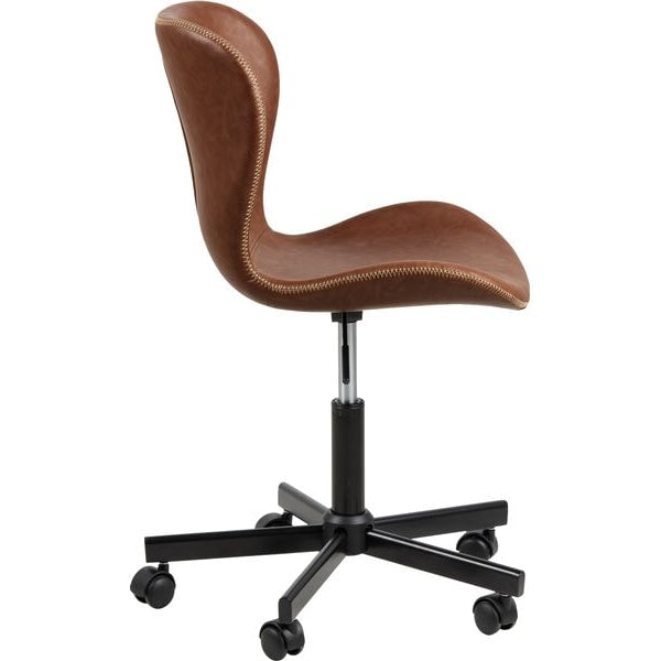 AC Design Bürostuhl Batilda, mit Polsterrücken, Cognac