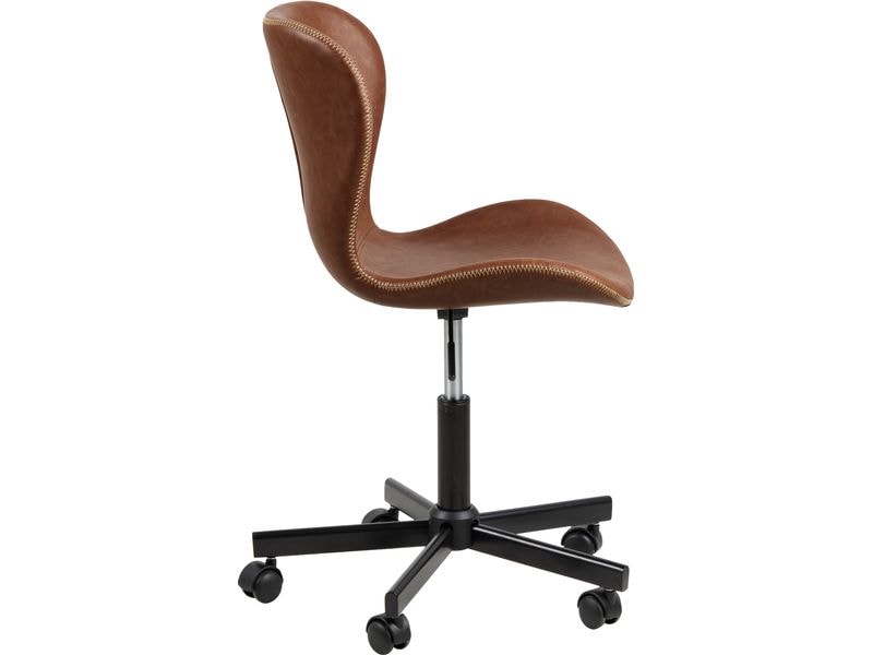 AC Design Bürostuhl Batilda, mit Polsterrücken, Cognac