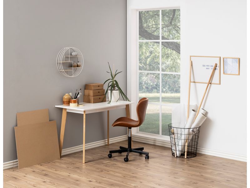 AC Design Bürostuhl Batilda, mit Polsterrücken, Cognac