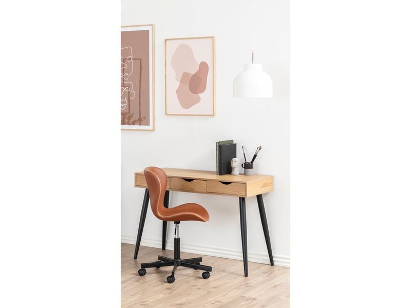 AC Design Bürostuhl Batilda, mit Polsterrücken, Cognac