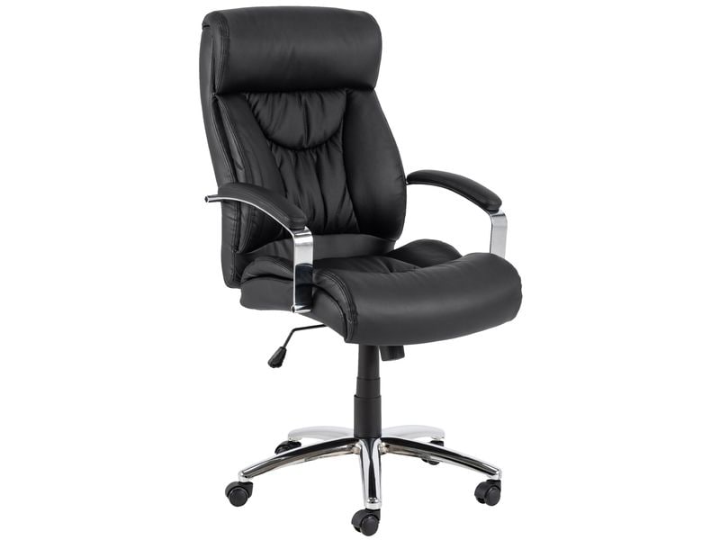 AC Design Bürostuhl Benson, mit Polsterrücken und Armlehnen, Schwarz