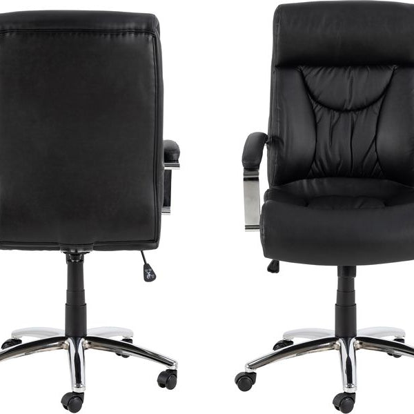 AC Design Bürostuhl Benson, mit Polsterrücken und Armlehnen, Schwarz