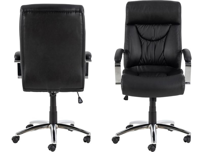 AC Design Bürostuhl Benson, mit Polsterrücken und Armlehnen, Schwarz