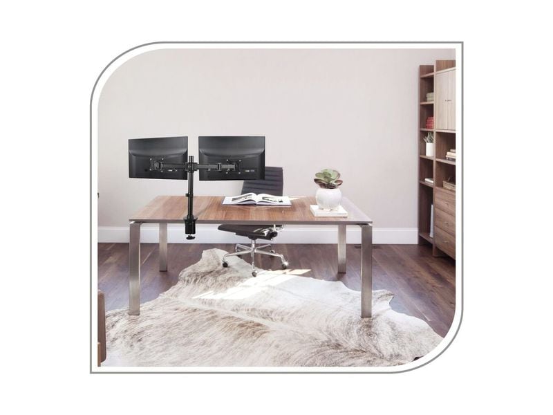 PureMounts Tischhalterung PM-OFFICE-02 bis 8 kg – Schwarz