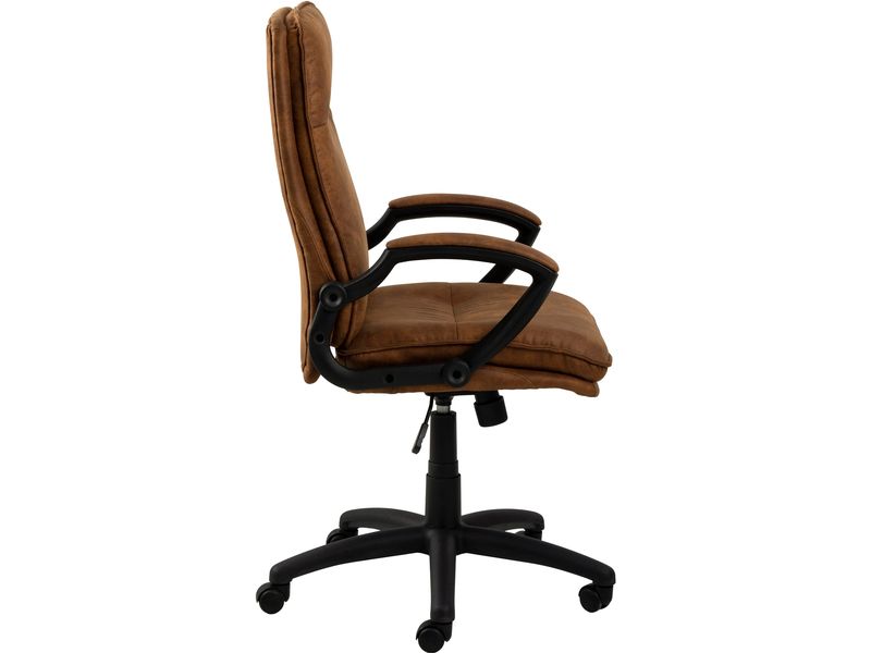 AC Design Bürostuhl Brad, mit Armlehnen und Bremsrollen, Camel