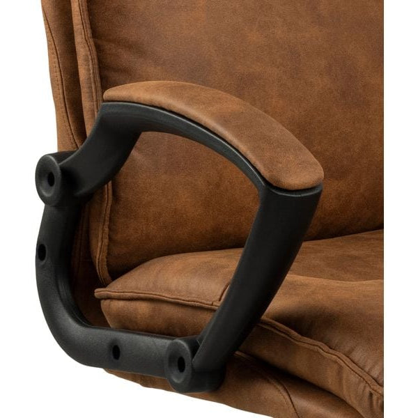 AC Design Bürostuhl Brad, mit Armlehnen und Bremsrollen, Camel