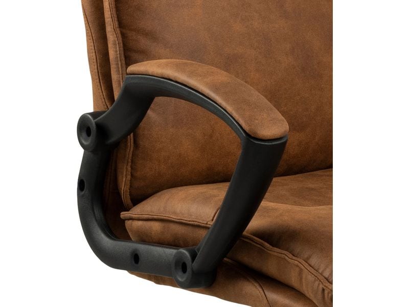 AC Design Bürostuhl Brad, mit Armlehnen und Bremsrollen, Camel