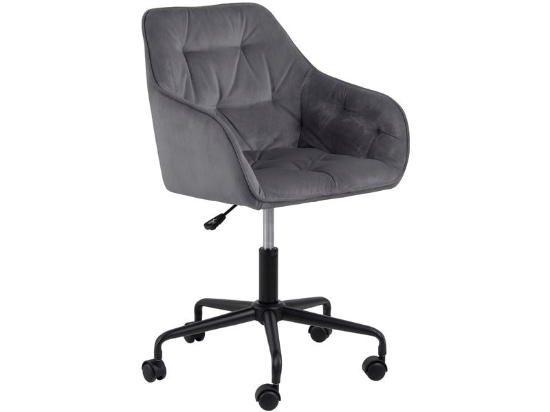 AC Design Bürostuhl Brooke, mit Bremsrollen, Dunkelgrau