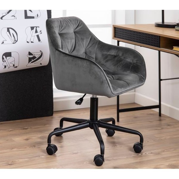 AC Design Bürostuhl Brooke, mit Bremsrollen, Dunkelgrau