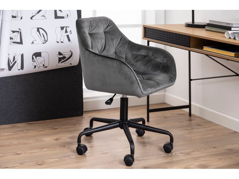 AC Design Bürostuhl Brooke, mit Bremsrollen, Dunkelgrau