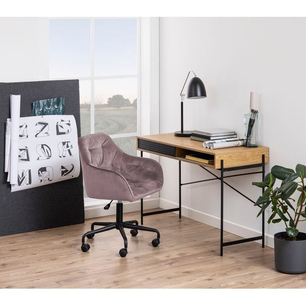 AC Design Bürostuhl Brooke, mit Bremsrollen, Dusty Rose