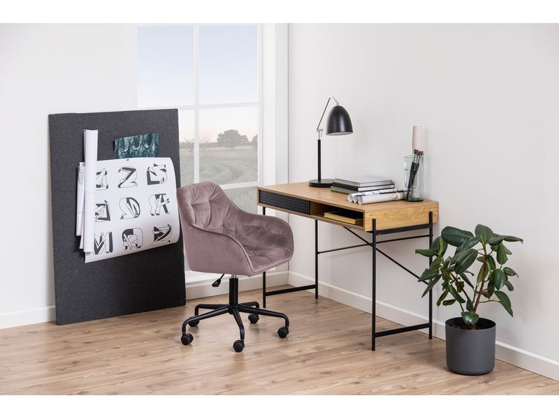 AC Design Bürostuhl Brooke, mit Bremsrollen, Dusty Rose