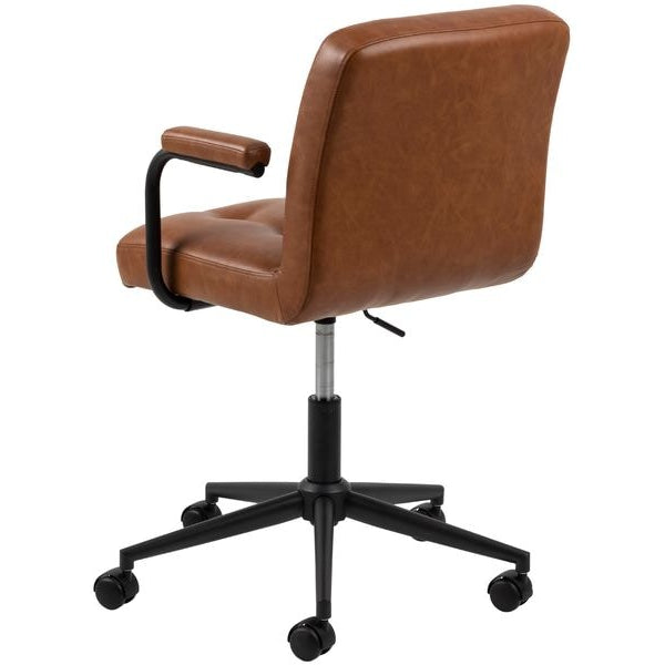 AC Design Bürostuhl Cosmo, mit Polsterrücken und Armlehnen, Cognac