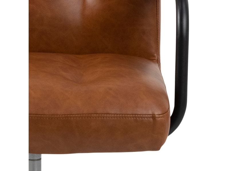 AC Design Bürostuhl Cosmo, mit Polsterrücken und Armlehnen, Cognac