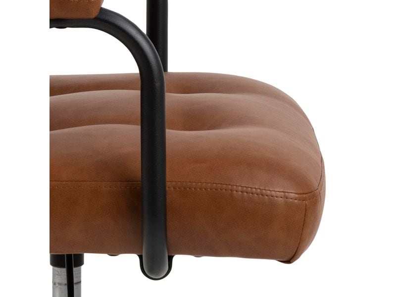 AC Design Bürostuhl Cosmo, mit Polsterrücken und Armlehnen, Cognac