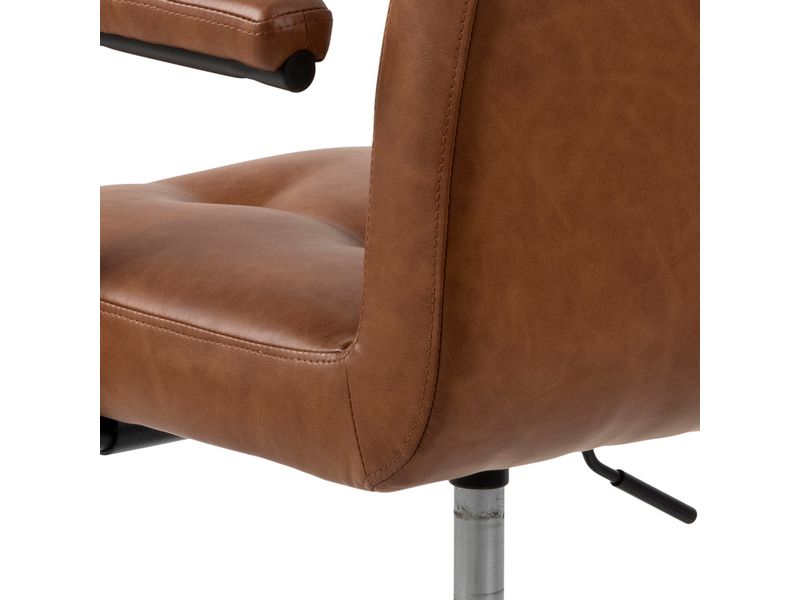 AC Design Bürostuhl Cosmo, mit Polsterrücken und Armlehnen, Cognac
