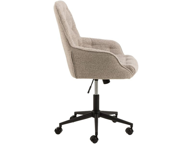 AC Design Bürostuhl Erik, mit Polsterrücken und Armlehnen, Beige