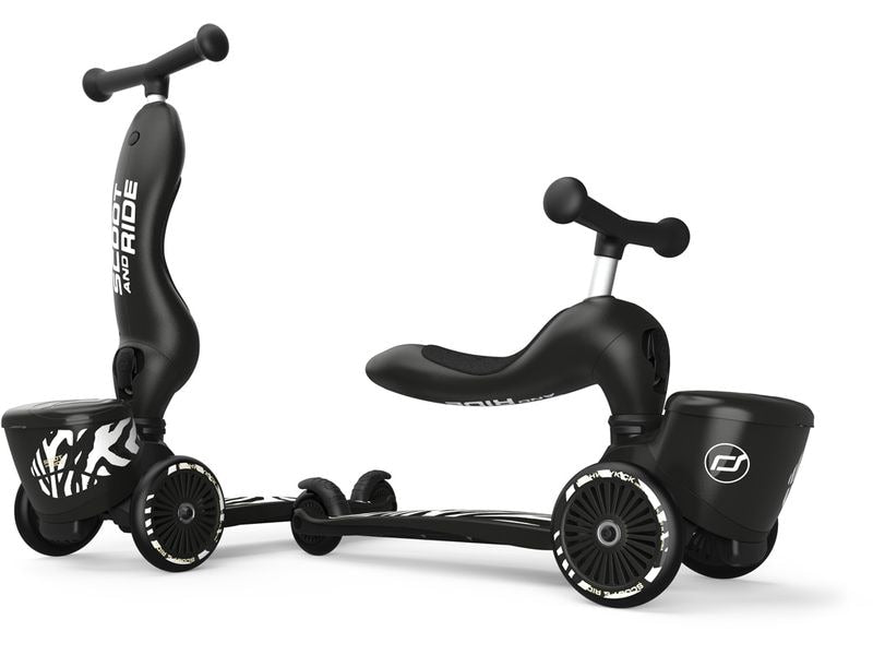 Scoot and Ride Scooter Zebra Schwarz