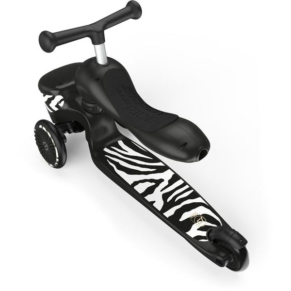 Scoot and Ride Scooter Zebra Schwarz