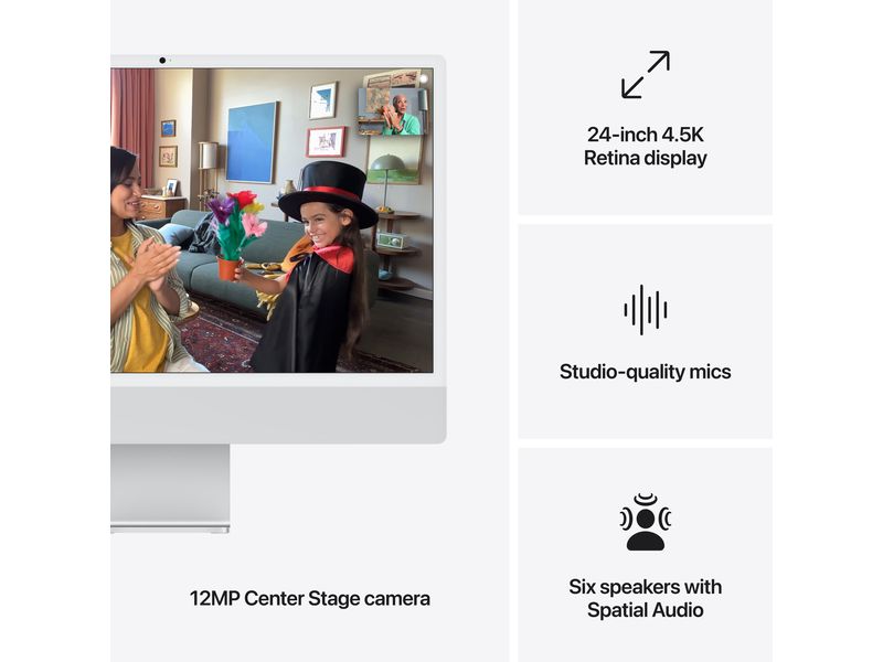 Apple iMac 24" M4 10C GPU / 256 GB / 16 GB Silber