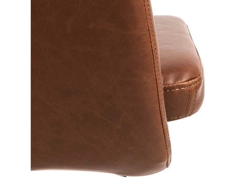 AC Design Bürostuhl Nora, mit Polsterrücken und Armlehnen, Cognac