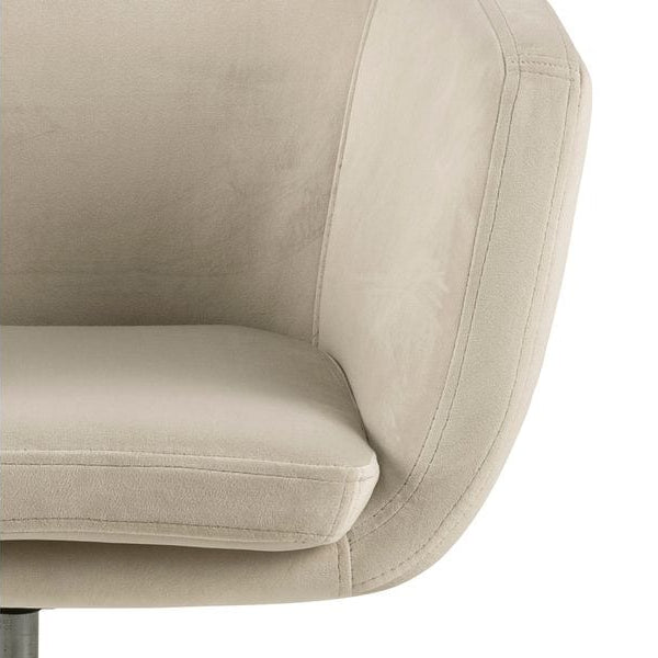 AC Design Bürostuhl Nora, mit Polsterrücken und Armlehnen, Sand