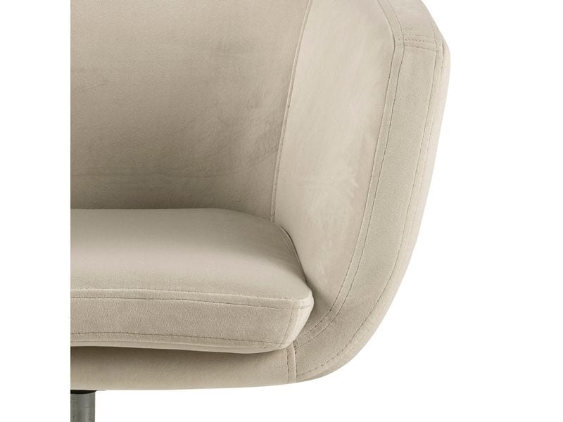 AC Design Bürostuhl Nora, mit Polsterrücken und Armlehnen, Sand