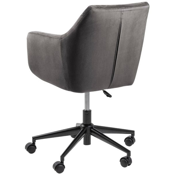 AC Design Bürostuhl Nora, mit Polsterrücken und Armlehnen, Dunkelgrau